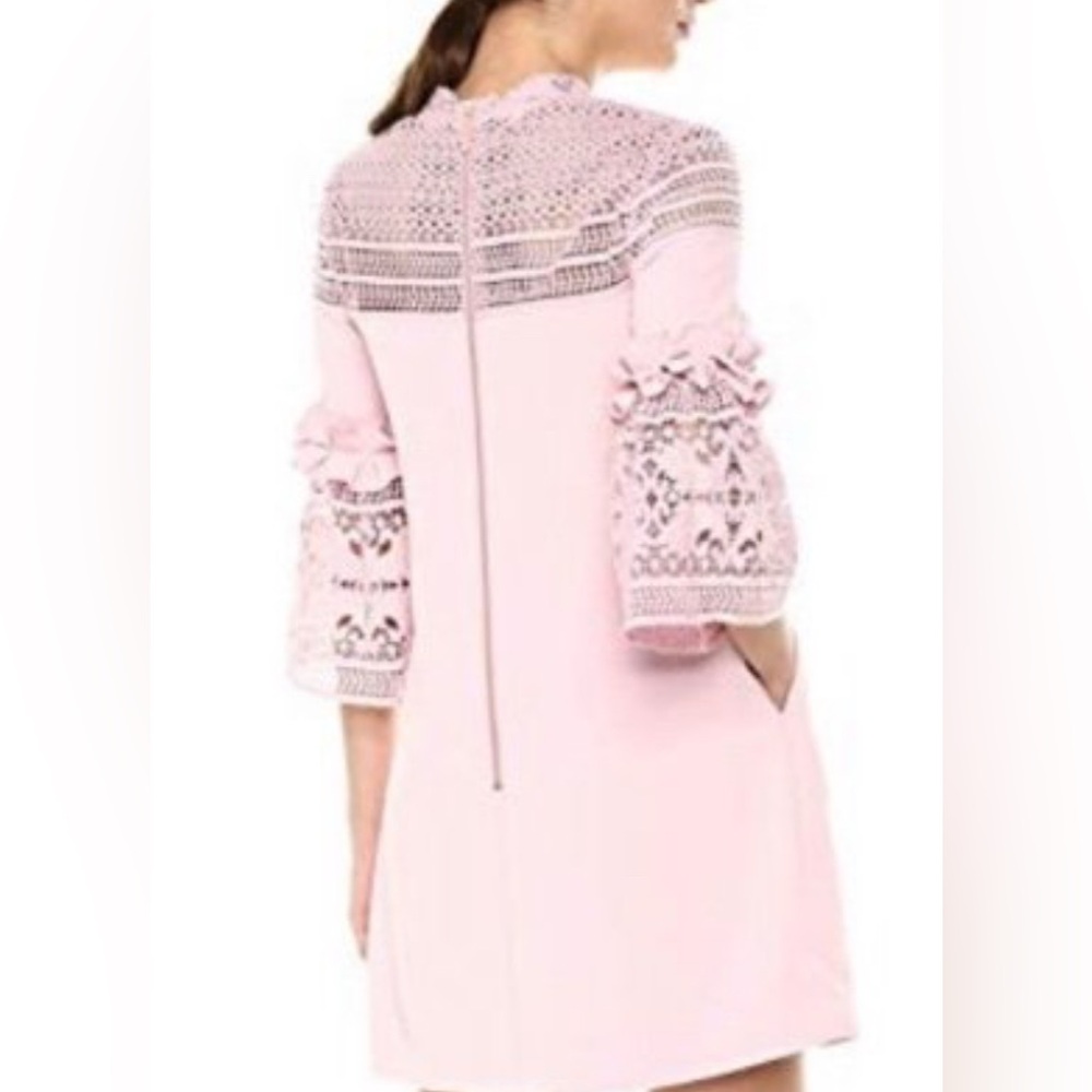 Ted Baker Pink Lace Long Sleeve Dress US size 6/8